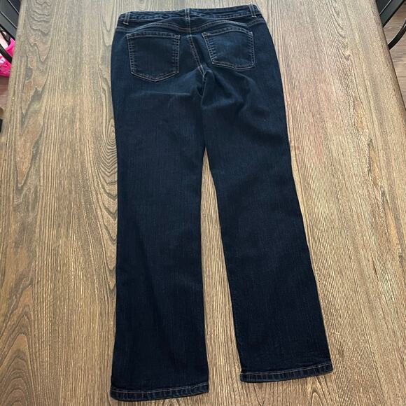 Bandolino Caroline Slim Straight Leg Jeans Denim Stretch Dark Wash Blue Size 6 - Picture 5 of 11